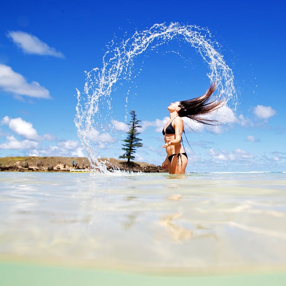 Water shot with Hair Emily Bay